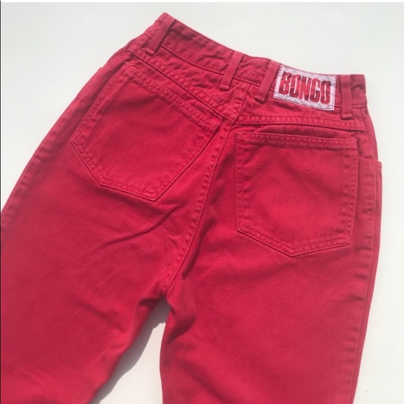 ⭐️ Super Cool Vintage Red BONGO Mom Jeans - Picture 2 of 6